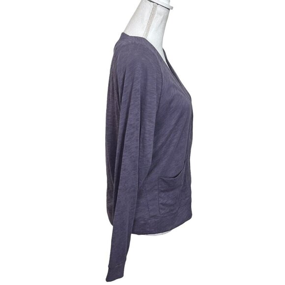 Universal Standard Lightweight Cardigan Women’s Size 0 Navy Pima Cotton V-Neck - Picture 6 of 12
